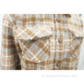 Tweed in poliestere 100%da 400 g di camicia da donna